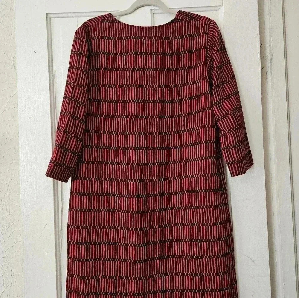 Bowden Red And Black Striped Shift Dress Size 8R, Classic, Careerwear - Picture 5 of 7